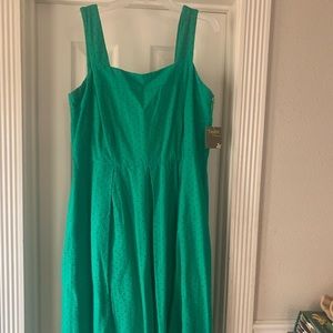 Taylor green eyelet lace dress